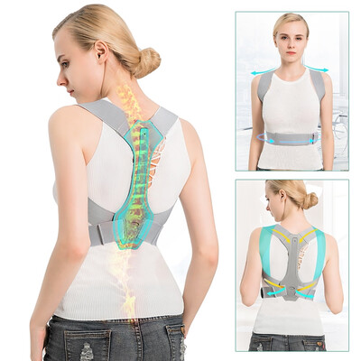 

SML Invisible Back Pain Corrector Adjustable Upper Back Shoulder Pain Relief Belt Corrector