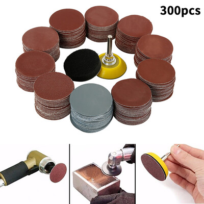

Willstar 300X 2Inch Sanding Discs Pads Mixed Orbital Sander Hook Loop Sand Paper Alumina