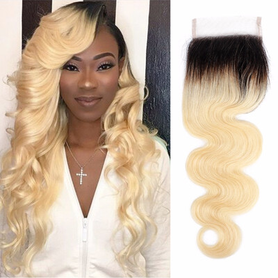 

Nami Hair 4x4 Ombre T1BGrey Lace Closure Brazilian Remy Hair Body Wave Free Part 100 Human Hair Closure