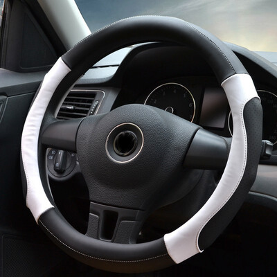 

1pcs Car accessory fashion Multi-color Breathable Micro Fiber Leather 363840cm car Steering Wheel Cover comfortable protection