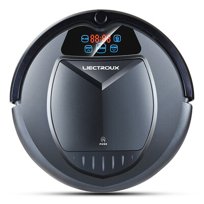 

Liectroux B3000 Robot Vacuum Cleaner with Self Charging LED Touch Screen with Tone HEPA Filter Two Side Brushes Remote Control