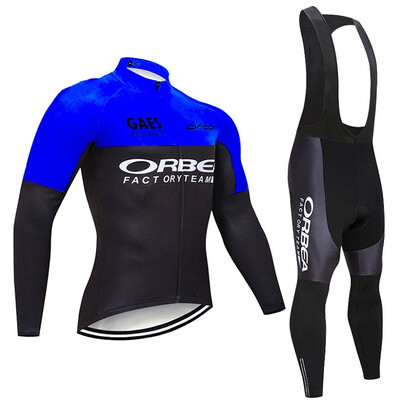 

2018 pro team Orbea winter thermal fleece cycling jersey bicycle clothing set ropa ciclismo invierno MTB bike jersey bib pants kit