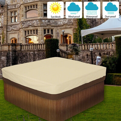 

Willstar Classic Accessories Veranda Square Hot Tub Cover Medium&Large Pebbles