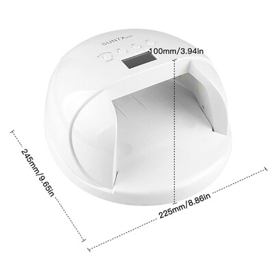 

60W UV LED Nail Lamp Double Light Source Quick Dry Gel Polish Curing Lighting Nails Dryer Machine for Fingernail Toenail