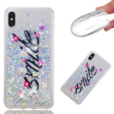 

Glitter Liquid Case for Iphone XS Max Fashion Pattern Bling Rugged Shockproof Soft TPU Cover