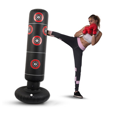 

Heavy Boxing Punching Bag Training Gloves Speed Set Kicking Workout Empty US