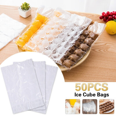 Clear Disposable Bag Ice Cube Bags Fridge Freezer Plastic BBQ Party Cubes Maker 