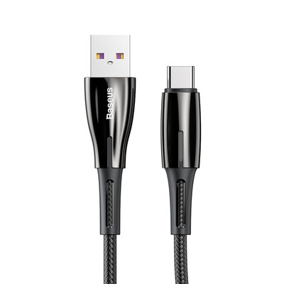 

Best value Type-c data line Huawei charger line p20pro mobile phone mate1020 fast charge 5A millet 6typc8mix2s Samsung glory v9v10 with light line 2 m black