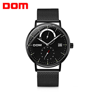 

DOM M - 436D - 7M Luminous Calendar Steel Mesh Strap Waterproof Quartz Men Watch