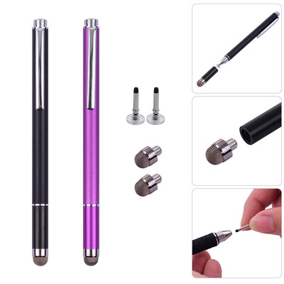 

Universal 2 in 1 Stylus Pens with Fiber Tip&Disc Tip Precision Touchscreen Pen for All Capacitive Cellphones Tablets Laptops P