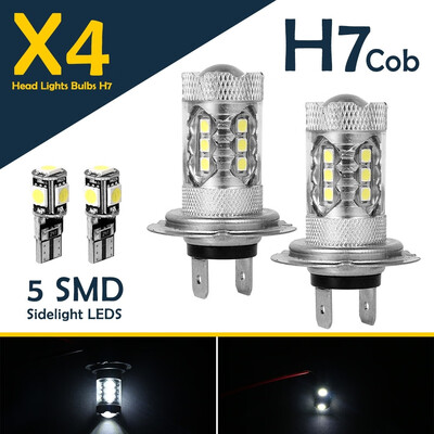 

Willstar 4Pcsset H7 12V Led White Xenon Super Halogen Headlight