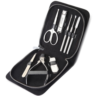 

Korea Kowell Han Kewei nail clippers imported stainless steel nail clippers personal care repair capacity combination 8 sets KF809 black import