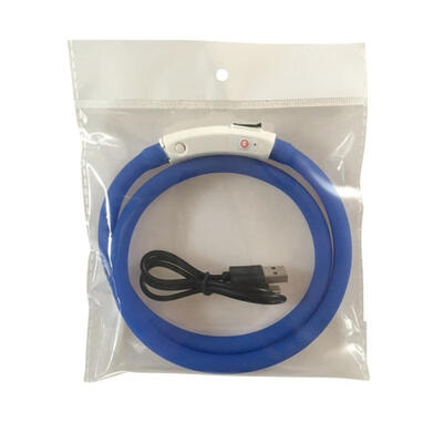 

Luminous Pet Collar With LED Light USB Charging Silicone Strobe Collar Cut To Resize Night Safety Warning For Dog