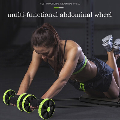 

Ab Roller Wheel Abdominal Trainer Wheel Multi-functional Arm Waist Leg Exercise Fitness Resistance Pull Rope Equipment