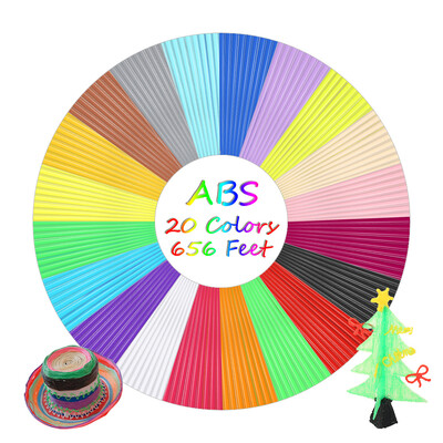 

3D Pen Filament Refills 175mm ABS 20 Colors 328 Feet Each Total 6562 Feet for 3D Pen Printing Drawing