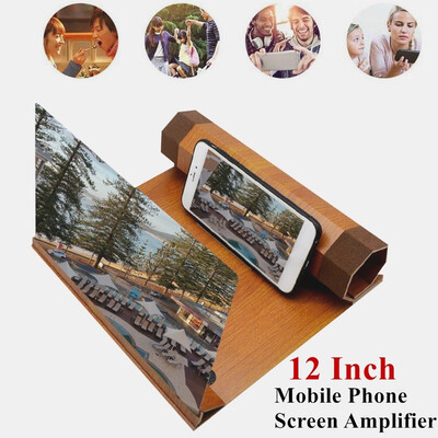 

Willstar 12 Inch 3D Wooden High Definition Phone Screen Amplifier Magnifier Eye Protection Display Holder Stand