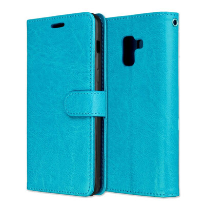 

MOONCASE Samsung Galaxy A8 2018 3 Card Photo Frame Holster - Blue
