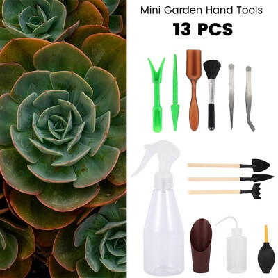 

13pcs Transplanting Tools Mini Gardening Tools Kit Mini Fairy Garden Planting Gardening Hand Tools Set Gardening Tools