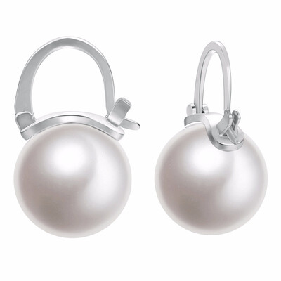 

Yoursfs New Fashion Round Earrings Imitation pearl earring With Czech Crystal Women Earrings Wholesale Jewelry good for mothers d