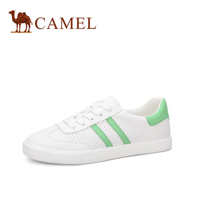 

Camel CAMEL Ms Youth Contrast Round Head Flat Strap Casual Shoes A91278604 WhiteGreen 35