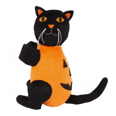 

Halloween wine bottle cap pumpkin black cat hugging plush doll wine bottle dust cover 2020