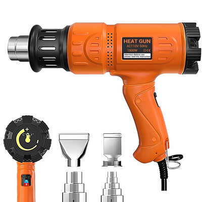 

1800W Industrial Electric Hot Air Gun Thermoregulator Heat Guns LCD Display Shrink Wrapping Thermal power tool