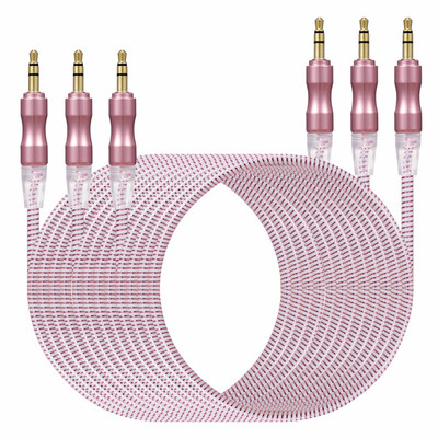 

AUX Cable 3Pack5FTPOMER Premium 35mm Auxiliary Audio AUX Cord for Car StereosHeadphonesiPadsHome&More