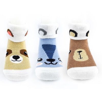 

0-3-year-old baby cotton towel socks infant warm in autumn&winter stockings neonatal loose-mouthed long cotton socks