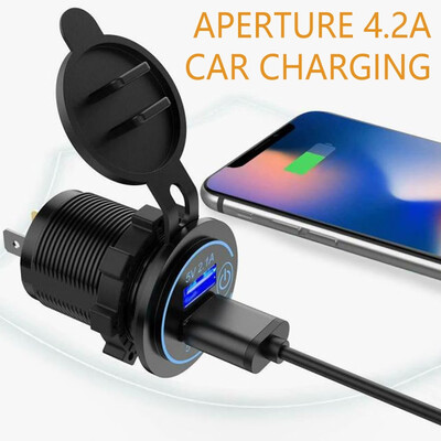 

Quick Charge 30 Dual USB Charger Socket Adapter Power Outlet 12V 24V Car Motorcycle Waterproof