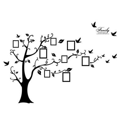 

2PCS 60x90cm 3D DIY Adhesive Wall Stickers Photo Tree PVC Wall Decals Mural Art