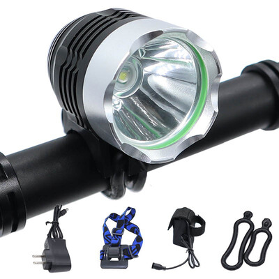 

T6 LED 1200lm Bicycle lanterna bike Headlamp HeadLight Lamp Flashlight Lights 6400mAh battery farol bike light