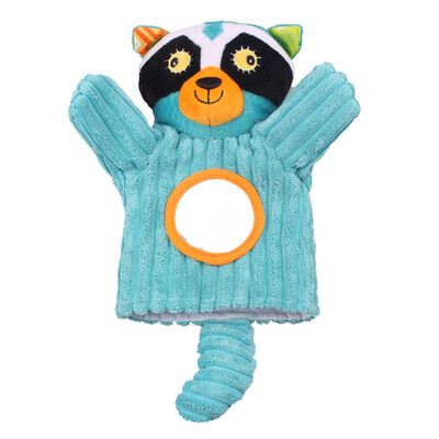 

Baby Animals Hand Puppet Plush Rattles Bell Magic Mirror Soft Finger Toys For Early education Cat