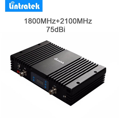 

Lintratek 75db LTE 1800MHz3G 2100MHz Dual Band Signal Boosters Powerful AGC MGC LCD 4G Cell Phones Mobile Signal Repeater15