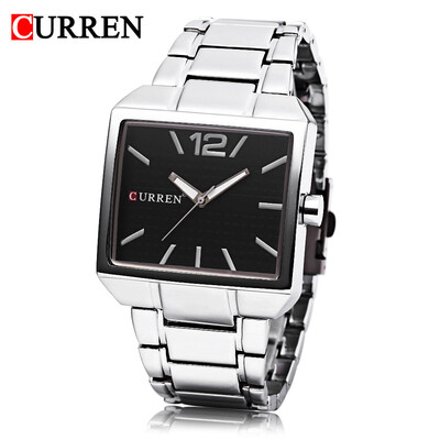 

Curren 8132 Male Quartz Watch Square Dial Luminous Wristwatch
