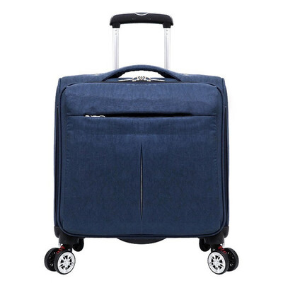 

Waterproof Oxford Cloth 18 Inch Luggage Bag Trolley Travel Suitcase with Aluminum Rod Spinner Wheels Carry-ons Men Baggage Bags