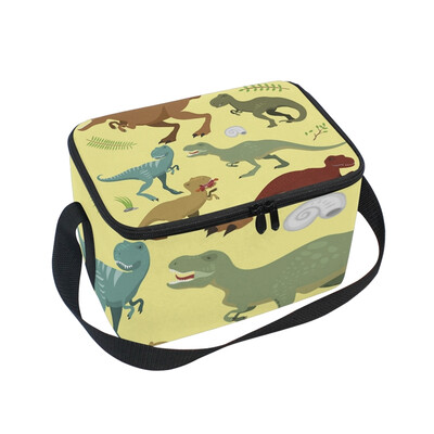 

ALAZA Lunch Box Insulated Scary Dinosaurs Lunch Bag Large Cooler Tote Bagfor Men Women