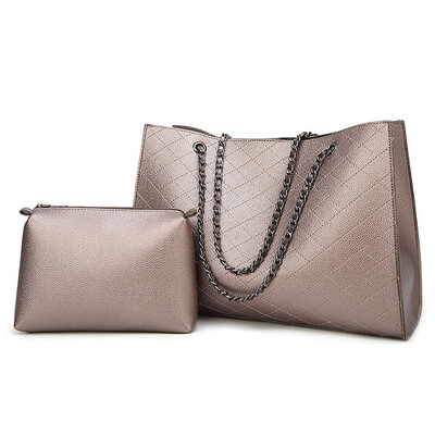 

Women Fashion Rhomboids Bag PU Leather Chain Bag for Ladies Large Shoulder Bag Women Tote Bag with a Purse