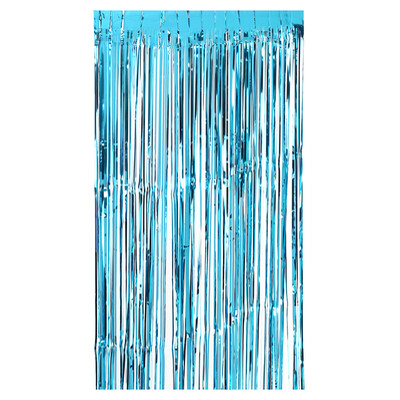 

100 200cm Metallic Foil Fringe Curtain Tinsel Shimmer Window Door Curtain Wall Backdrop Panel Decoration for Wedding Christmas P