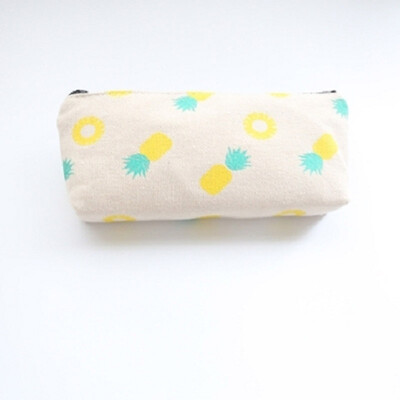 

Mohamm Canvas Zipper Fruit Flamingo Watermelon Korean Pencil Bag Pencil Pouch School Supplies for Girls Stationery