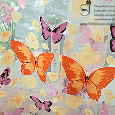 

Curtain High Quality Washable Butterfly Voile Scarf Valance Drape Room Divider Curtain Door Window