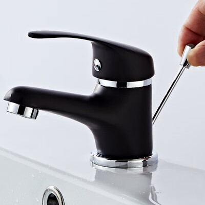 

Coo Black Bathroom Waterfall Basin Faucet with Lifting LeverColorBlack