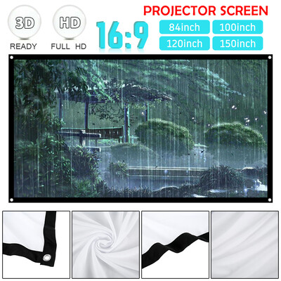 

Willstar 72"150" Projector Screen Film 169 White 3D HD Home Cinema Theater Projection