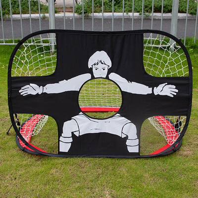 

Pop Up Kids Football Goal Target Net Frame Corner Shot Practice Garden