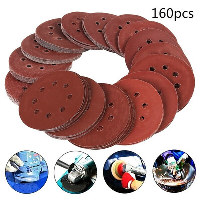 

Willstar 160pcs Flocking Sandpaper Disc Sandpaper