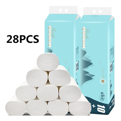 

New 281410 Rolls 4 Ply Toilet Paper Tissue Quilted Paper Home Washroom Roll Paper