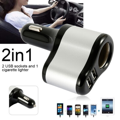 

Willstar NEW Dual USB Port Car Charger Splitter Cigarette Lighter Socket Power Adapter