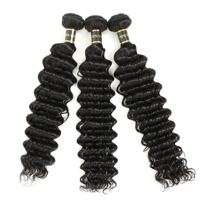 

Amazing Star Brazilian Virgin Hair Deep Wave Bundles Human Hair Extensions Full&Bouncy Natural Color