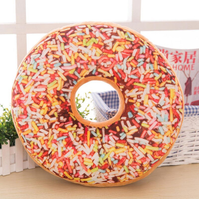 

New Fashion Creative Soft Plush Pillow Stuffed Seat Pad Sweet Donut Foods Cushion Case Toys pillowcase