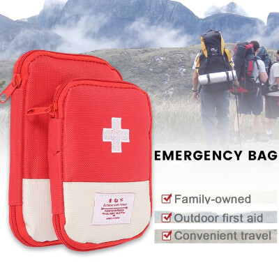 

SL Red Outdoor Camping Home Survival Portable First Aid Kit bag Case