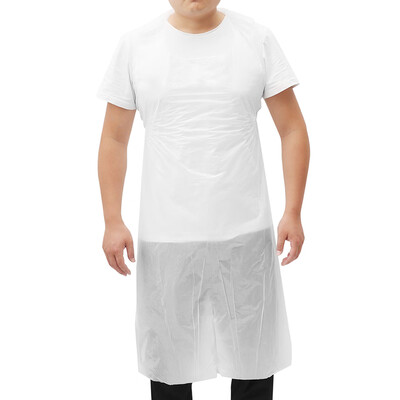 

100PCS Disposable Plain Poluthene Oil-proof Plastic Aprons